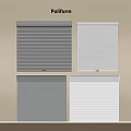 Poliform Window Blinds Collection Featuring Gray And White Roller Styles For Home 3d model