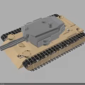 Detailed Military Tank 3D Model With Tracks Turret And Cannon Design