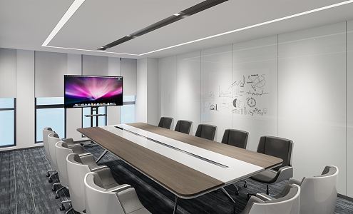 Modern Meeting Room Meeting Table and Chair 3d model