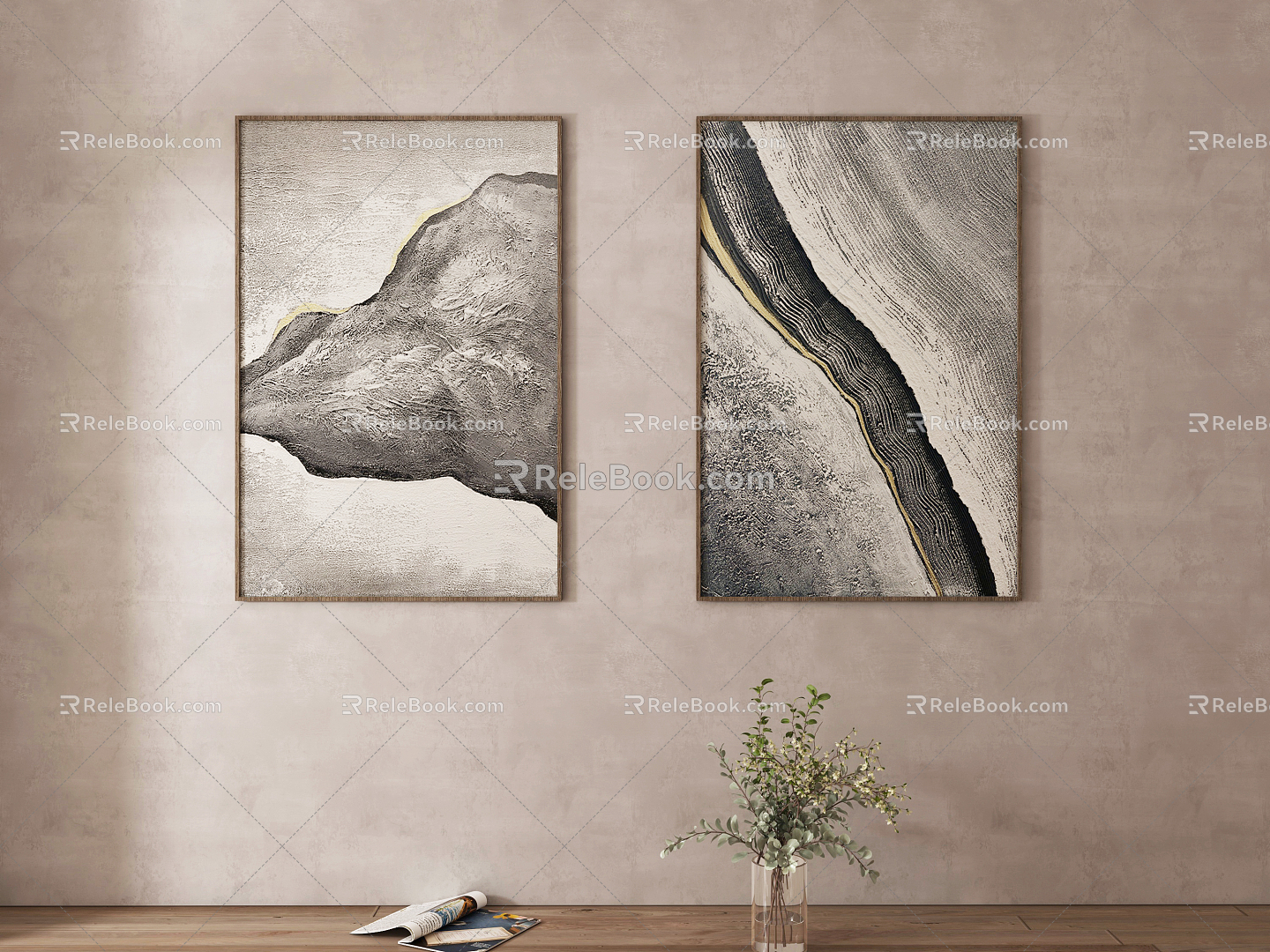 Modern Decorative Painting Texture Decorative Painting 3d model