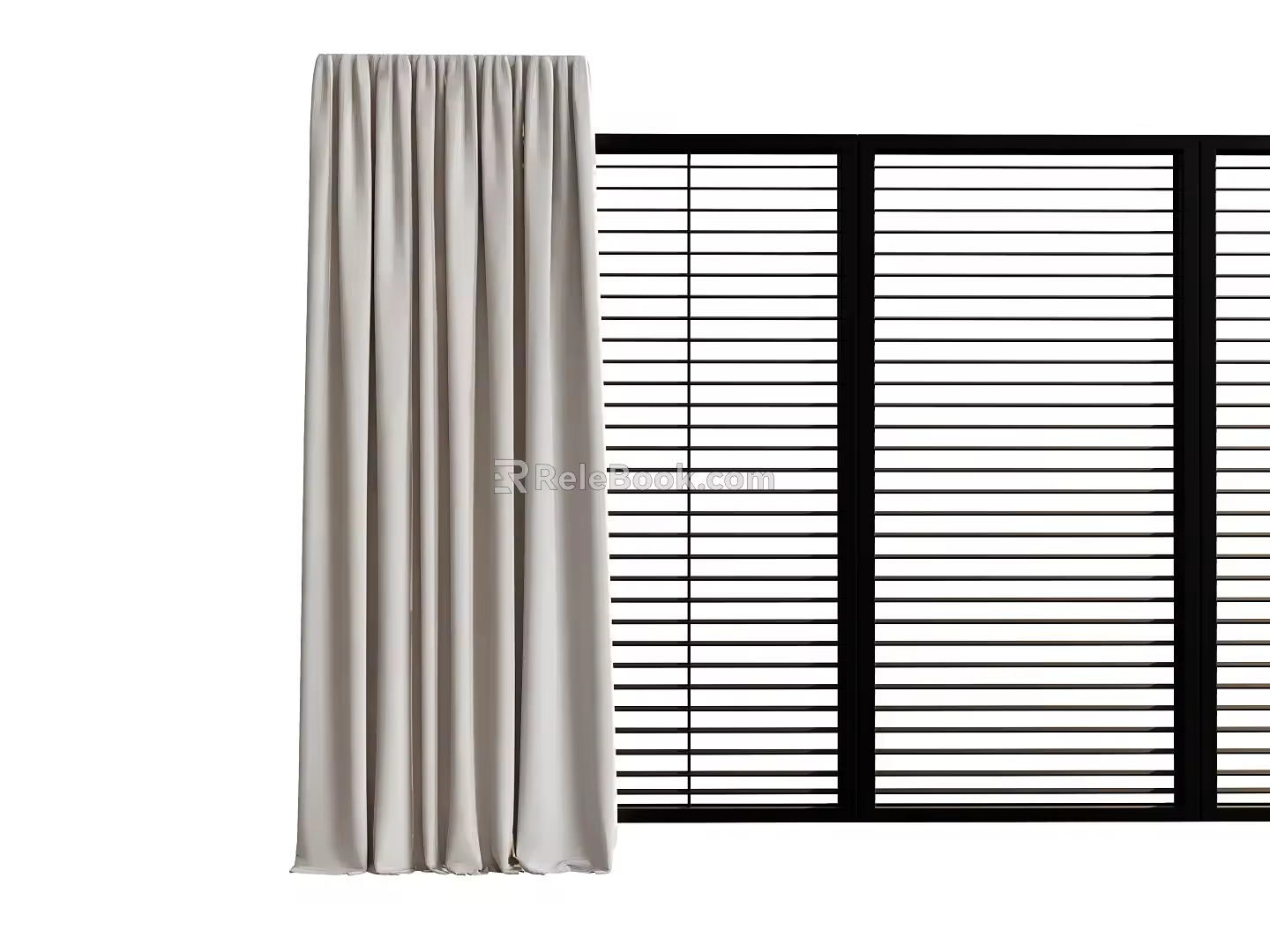 Curtain window 3d model