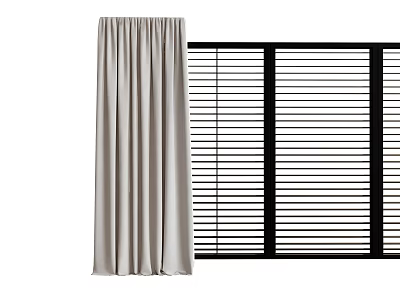 Curtain window 3d model