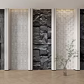 Stone stone background wall 3d model