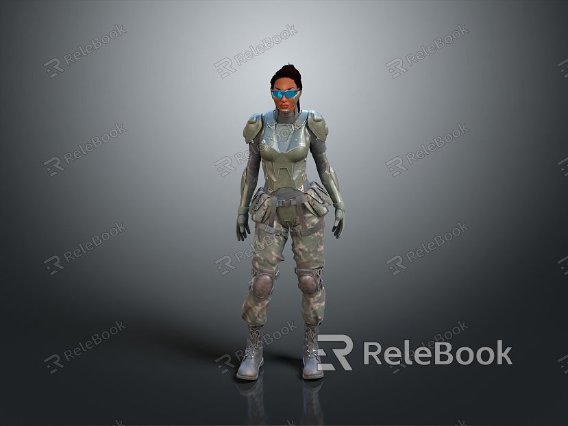 Sci-fi Beauty Cyber Beauty Sci-fi Woman Warrior Future Woman Warrior Sci-fi Lady Soldier Cyber Woman Warrior model