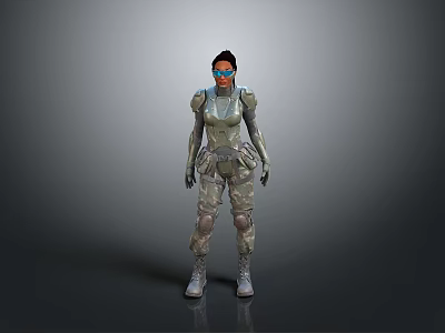 Sci-fi Beauty Cyber Beauty Sci-fi Woman Warrior Future Woman Warrior Sci-fi Lady Soldier Cyber Woman Warrior 3d model