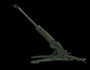 modern howitzer 3d model