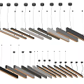 Modern Linear Pendant Lights in Black White Silver for Contemporary Home Interiors
