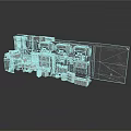 Industrial Mechanical Equipment Setup With Components Pipes And Control Panels