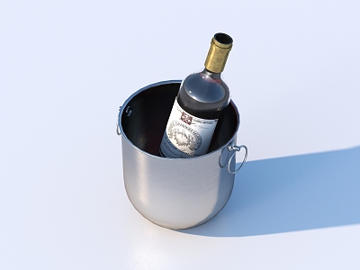 Wine Bottle Wine Food Kitchen Supplies 3d model