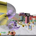 Colorful Indoor Kids Play Equipment With Slides Climbing Structures And Interactive Zones