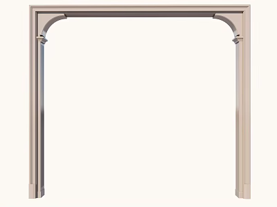 Architectural Decorative Archway With Light Colored Columns And Classical Design Element 3d model