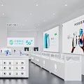 Digital Store With Huawei China Mobile 5G Display Counters Mobile Phones White Decor Bright Lighting