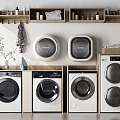 Modern Bathroom Cabinet Rack With Washer Dryer Units Storage Shelves And Towels