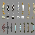 Various Decorative Cabinet Handles With Different Designs Colors And Materials For Furniture