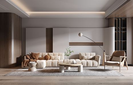 modern living room 3d model