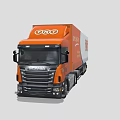 Scania Orange Cab White Trailer Truck With Sure We Can Logo And Design