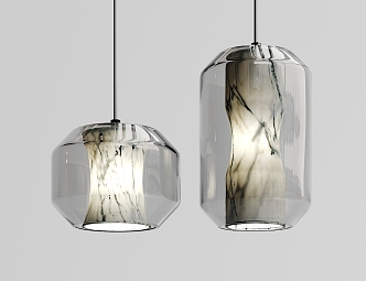 Modern Chandelier Glass Marble Chandelier 3d model