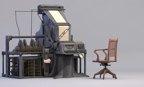 Industrial LOFT Computer Mechanical Computer 3d model