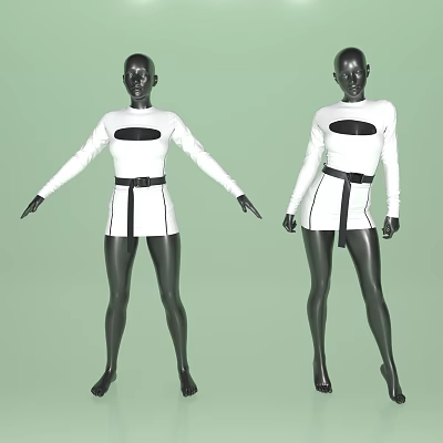 clothes dress clothing wrap hip skirt miniskirt tight skirt 3d model