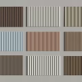 Various Colored Striped Wall Panels with Multiple Design Styles for Interior