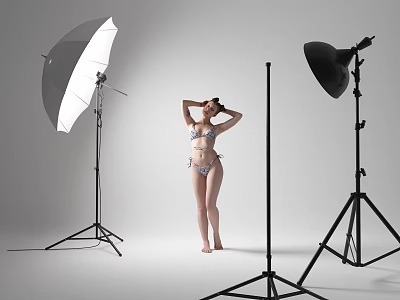 Studio Photo Studio Studio Model Photograph Beauty Light Mirror Indoor Photograph 3d model