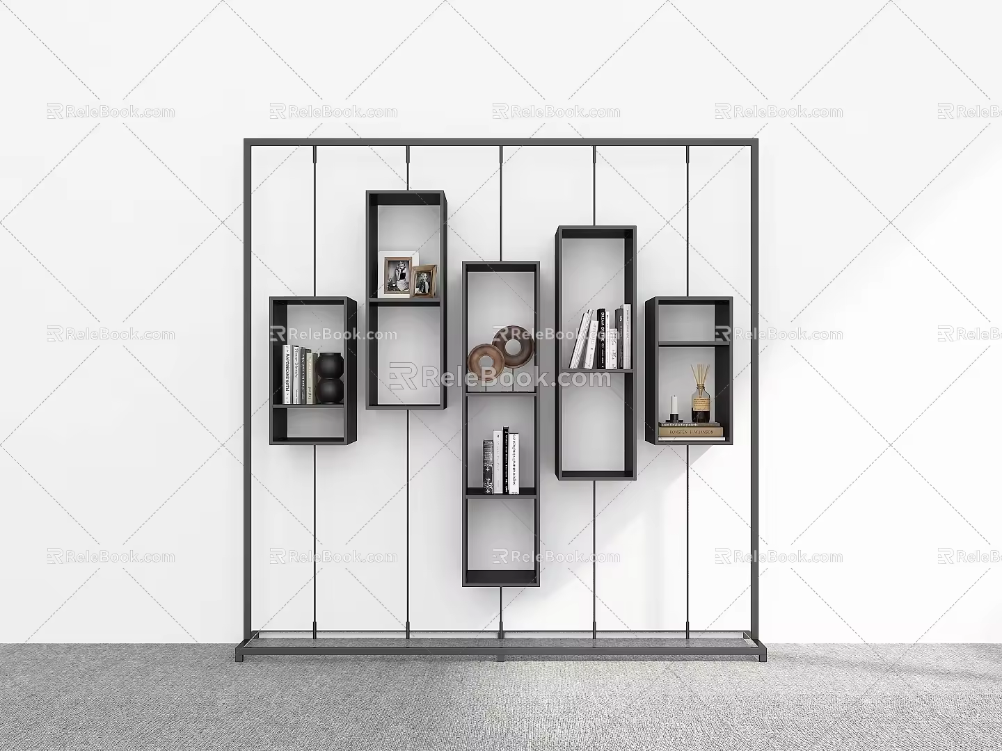 Bookshelf Storage Rack Bookshelf Ornaments Display Rack Decorative Rack Bookshelf Shelf 3d model