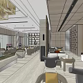 Modern Sales Office Interior With Wooden Elements Spacious Layout Sofa Seating And Natural Light