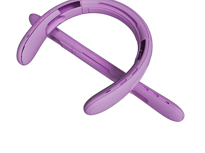 Purple U Shaped Neck Massager Portable Electric Massage Device For Pain Relief 3d model