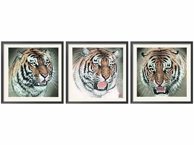 New Chinese Animal Painting Decorative Painting 3d model