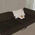 Cozy White Pillows And Flower Shaped Cushion With Yellow Center On Gray Sofa