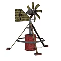 Wind power generation retro generator wind motor 3d model