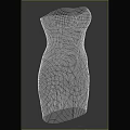 Elegant Strapless Lace Dress With Intricate Floral Patterns And Fitted Design
