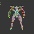 Futuristic Mechanical Sci fi Robot Character Design With Metallic Structure And Details 3d model