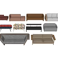 Diverse Sofa Combination With Various Styles Colors Sizes And Modern Designs 3d model