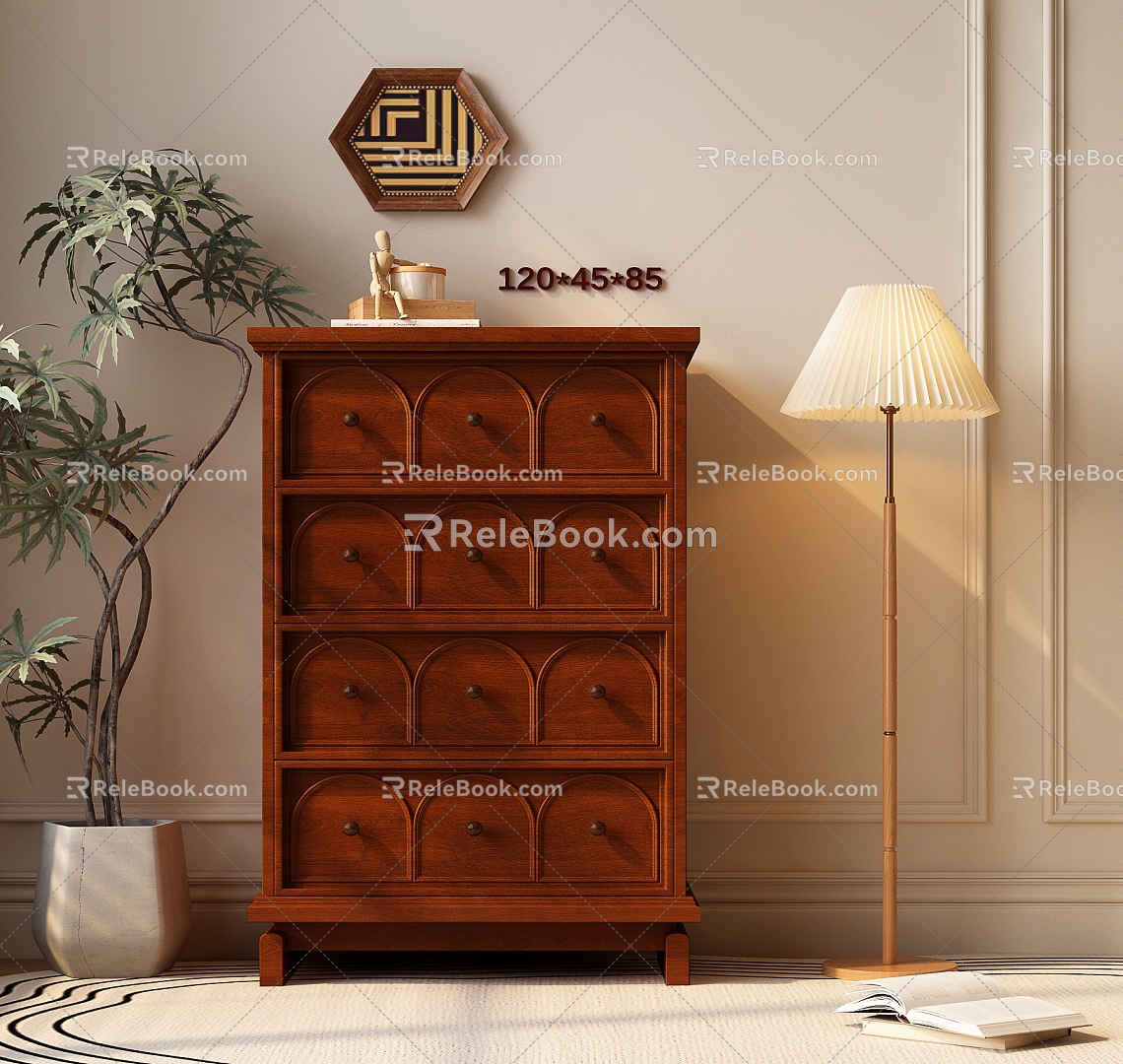 French Middle Style Side Cabinet French Middle Style Side Cabinet French Middle Style Decorative Cabinet French Middle Style Entrance Cabinet 3d model