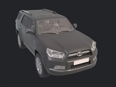Dark Toyota SUV With Roof Rack Alloy Wheels And Modern Design 3d model