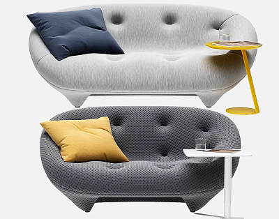Modern Multiplayer Sofa Ligne Roset Two-Person Sofa Two-Person Shell Sofa Two-Person Sofa 3d model