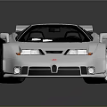 Shiny Silver Sports Car With Sleek Design Rear Spoiler And Alloy Wheels