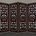 Screen partition 3d model