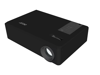 Black Projection Monitoring Projector Unit With Advanced Surveillance Features For Home And Office Security 3d model
