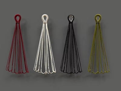 Colorful Kitchen Whisks In Red White Black Green Standing Arranged 3d model