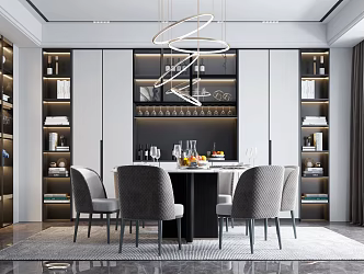 Light Luxury Restaurant 3d model