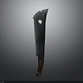Tactical Weapon With Sharp Metal Holed Blade And Wooden Handle Design