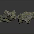 Two Natural Stone Decorative Pieces With Rough Surface And Natural Texture For Home Decor