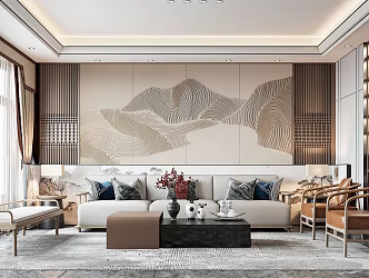 New Chinese Living Room 3d model