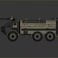 Sand Colored Armored Military Vehicle With Tactical Weapon And Six Wheeled Design
