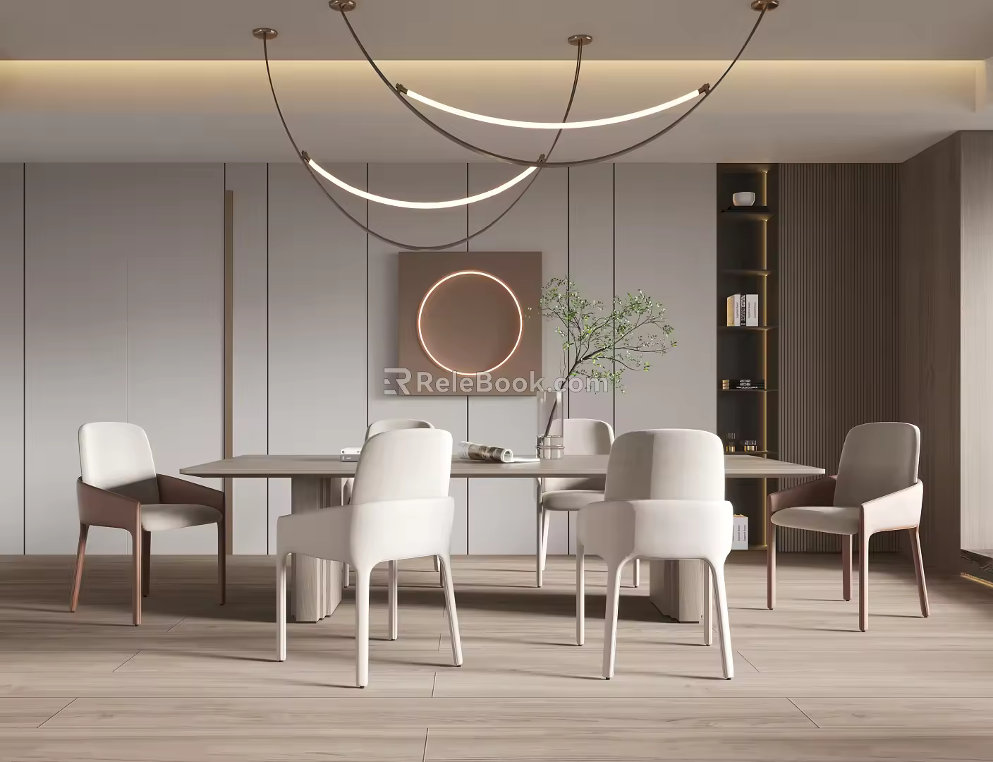 Modern Dining Table and Chair Combination Dining Table and Chair 3d model
