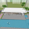 Modern Sales Office Architecture Exhibition Hall Architecture Art Gallery Architecture 3d model