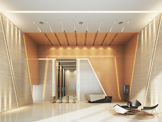 Modern Hall Office Hall 3d model