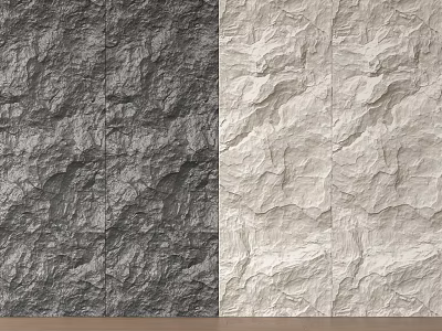 Stone Texture Background Wall in Dark Gray and Light Gray for Interior Design 3d model